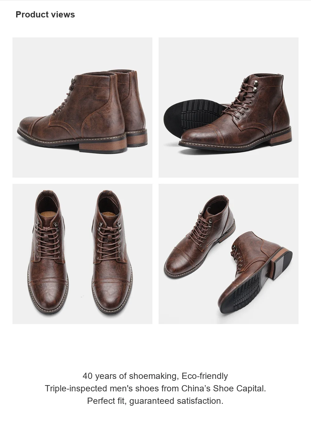 Herrenstiefel 2026 Marke Komfortable Modische Retro-Stiefel Schuhe für Männer – Detail 2