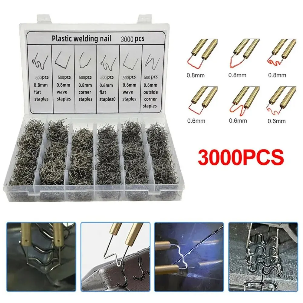 3000PCS Hot Stapler Staples For Plastic Welder Automotive Plastic Repair Machine Welding Wire Car Bumper Repair Welding Machine