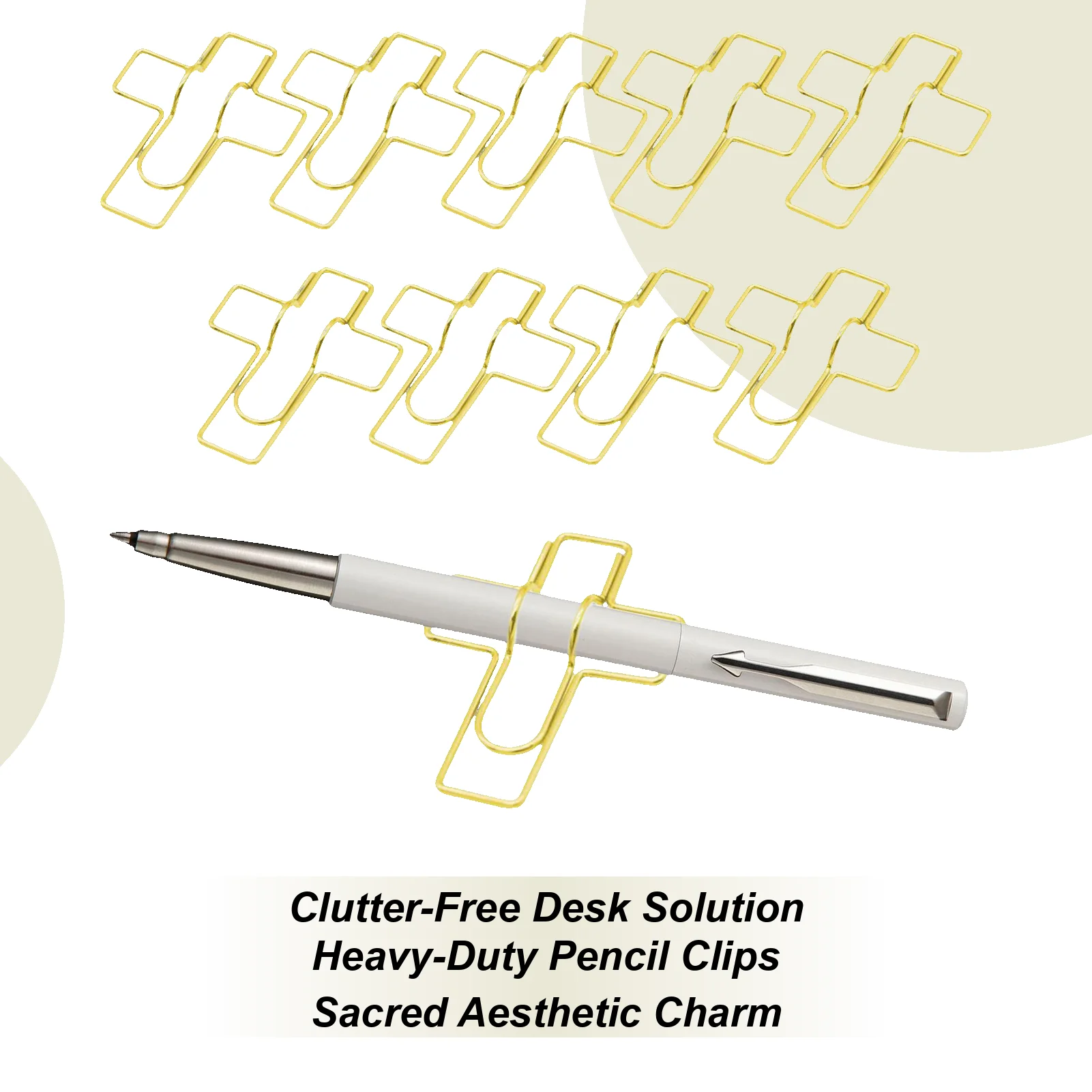 

Pen Clip For Notebook 10-Piece Reusable Metal Storage Journal Pencil Clips Pen Organizer For Traveler Students Home Office