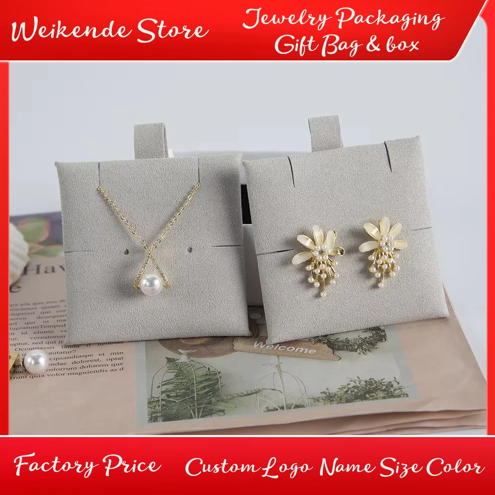 

Earrings Divider Card Insert Velvet Suede Microfiber Jewelry Ear Studs Necklace Packaging Pad Hanging Bracelet Holder Multi Hole