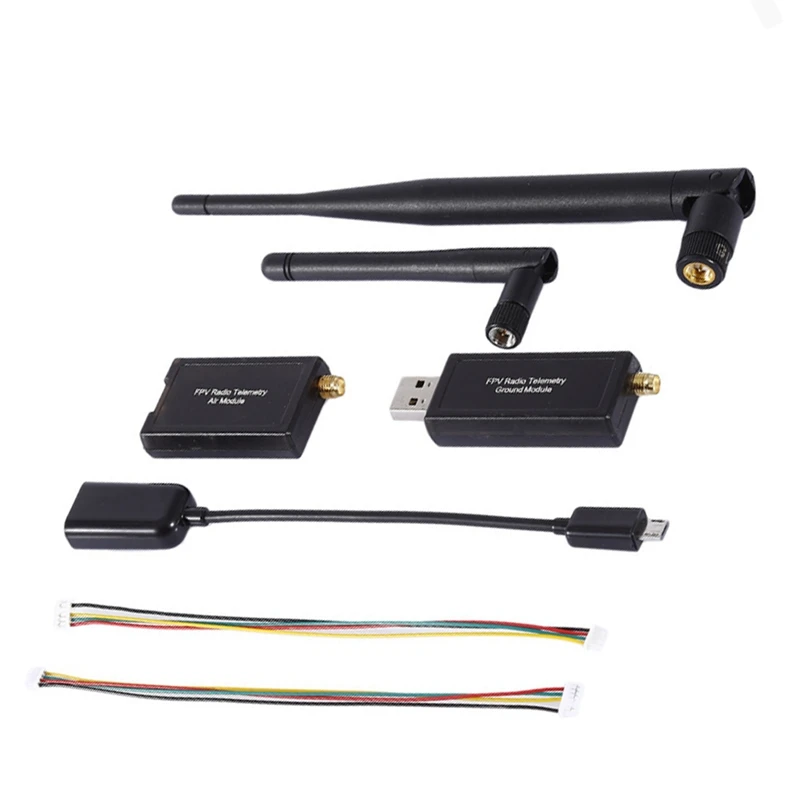 3DR Radio Telemetry 433Mhz 500MW Air And Ground Data Transmit Module Set Kit With OTG Cables For APM 2.8 /Pixhawk 2.4.8