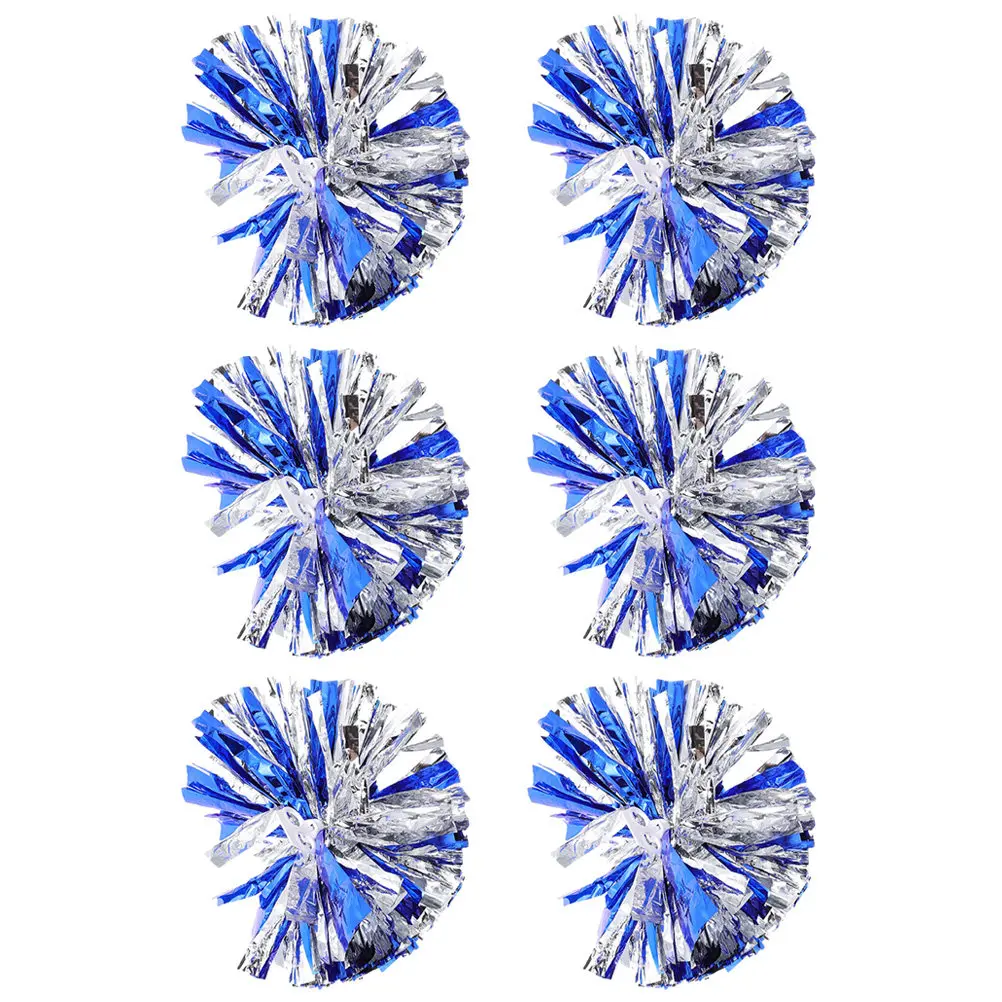 

6 шт. ярких разноцветных помпонов для чирлидинга, многоразовые, легкие аксессуары для спортивных мероприятий, танцевальных выступлений и вечеринок