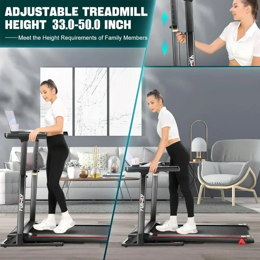 300 LBS Weight Capacity, Folding Treadmill with Incline