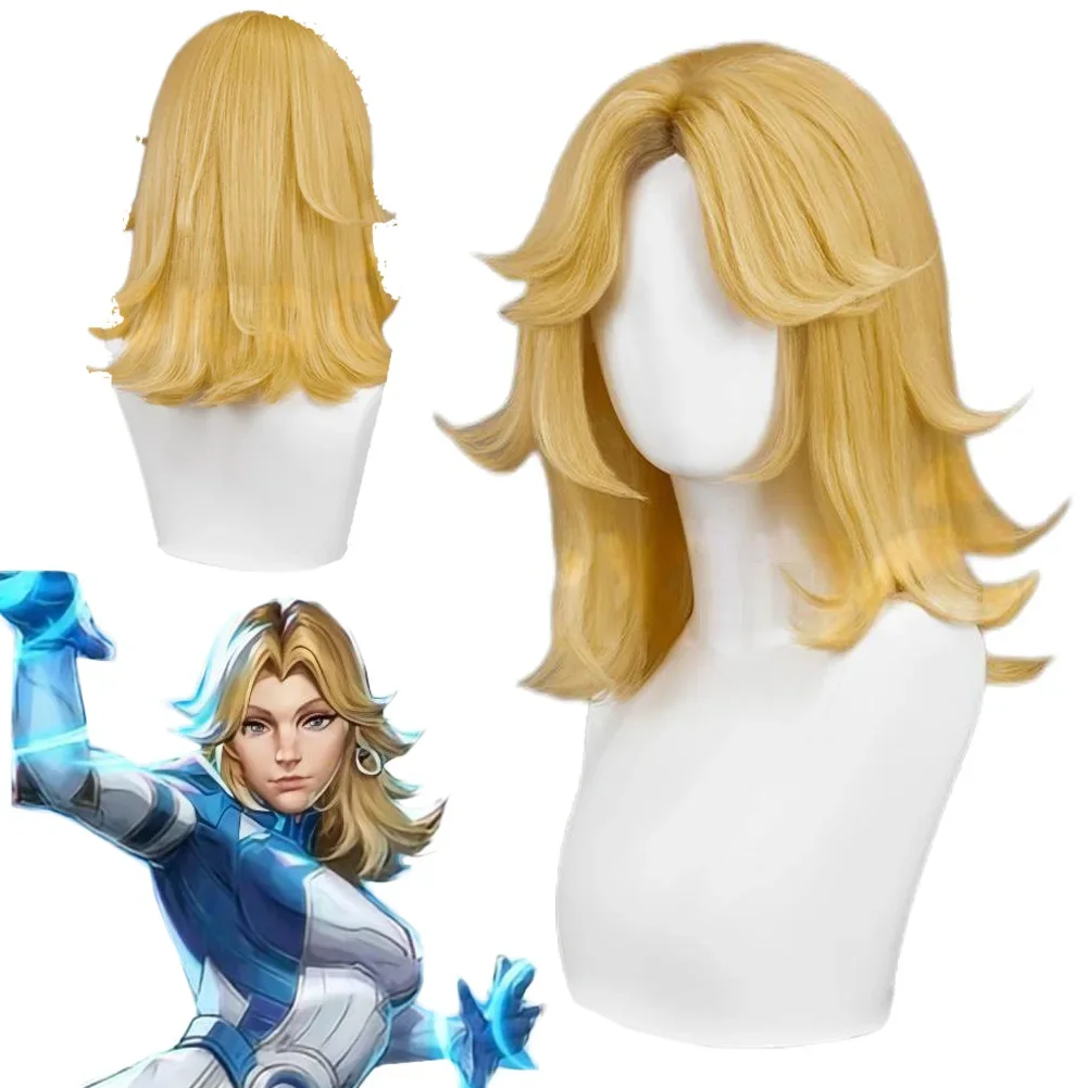 

CosplaySusan Storm Wigs Blonde Layered Hair Game Rival Cosplay Fantasy Costume Accessories Adult Women Roleplay Fantasia Props