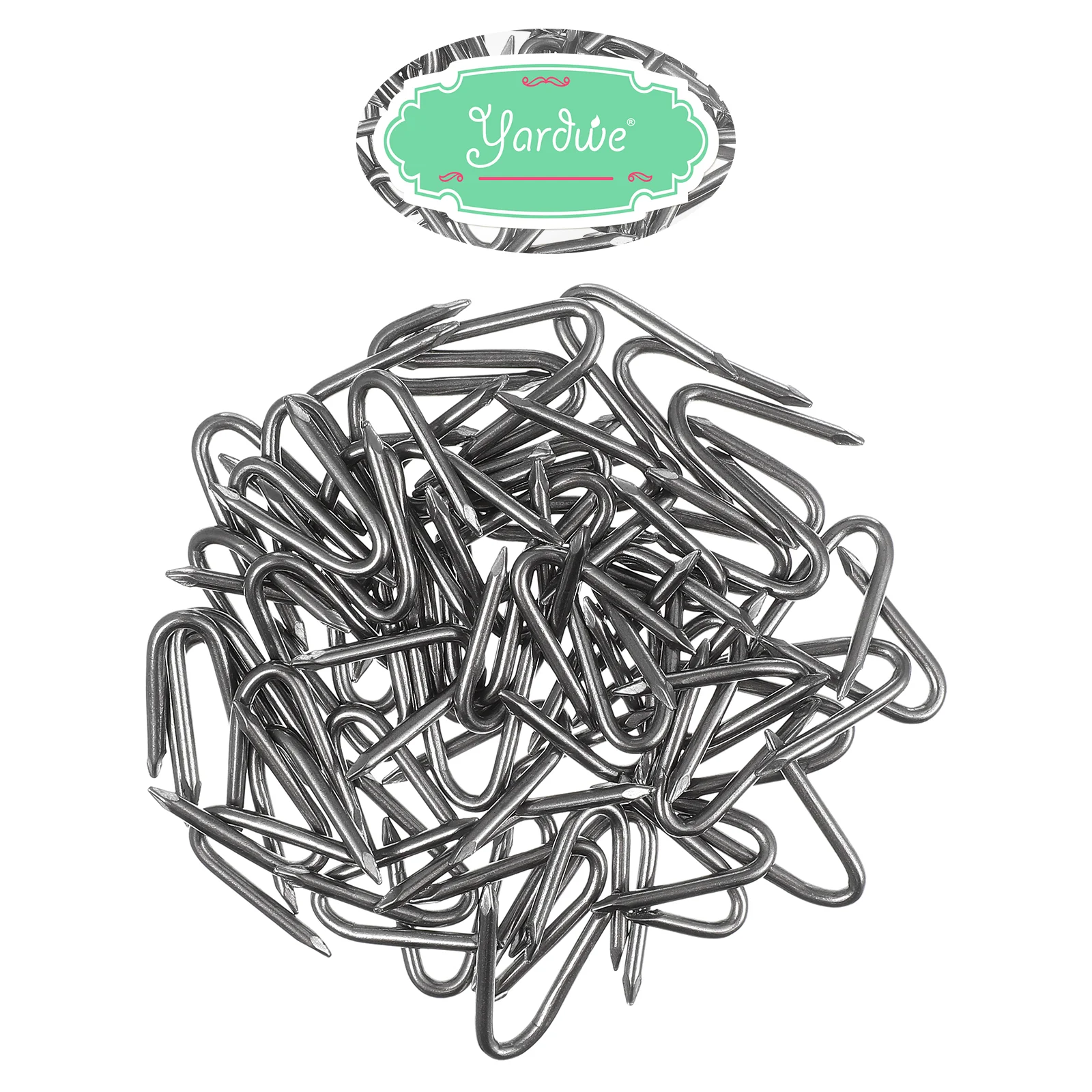 70 Pcs Patch Cables Fence Nails Wire Fencing Staples Netting U Outdoor for Silver Fasteners