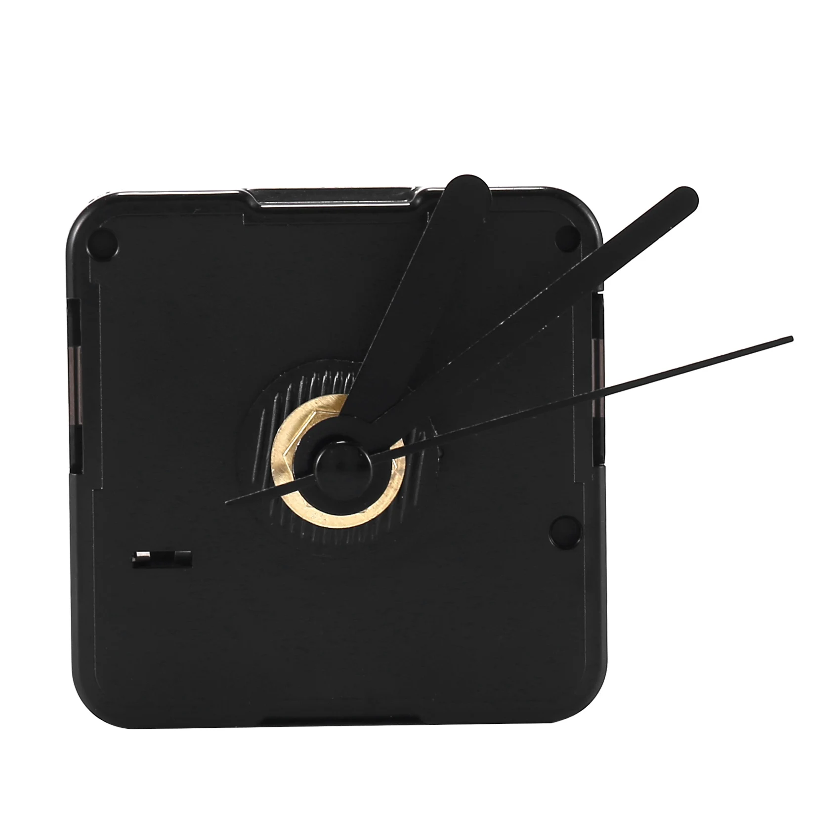 Movimento do relógio com ponteiros curtos, espessura máxima do mostrador de 4/25 polegadas, comprimento total do eixo de 3/ 5 polegadas