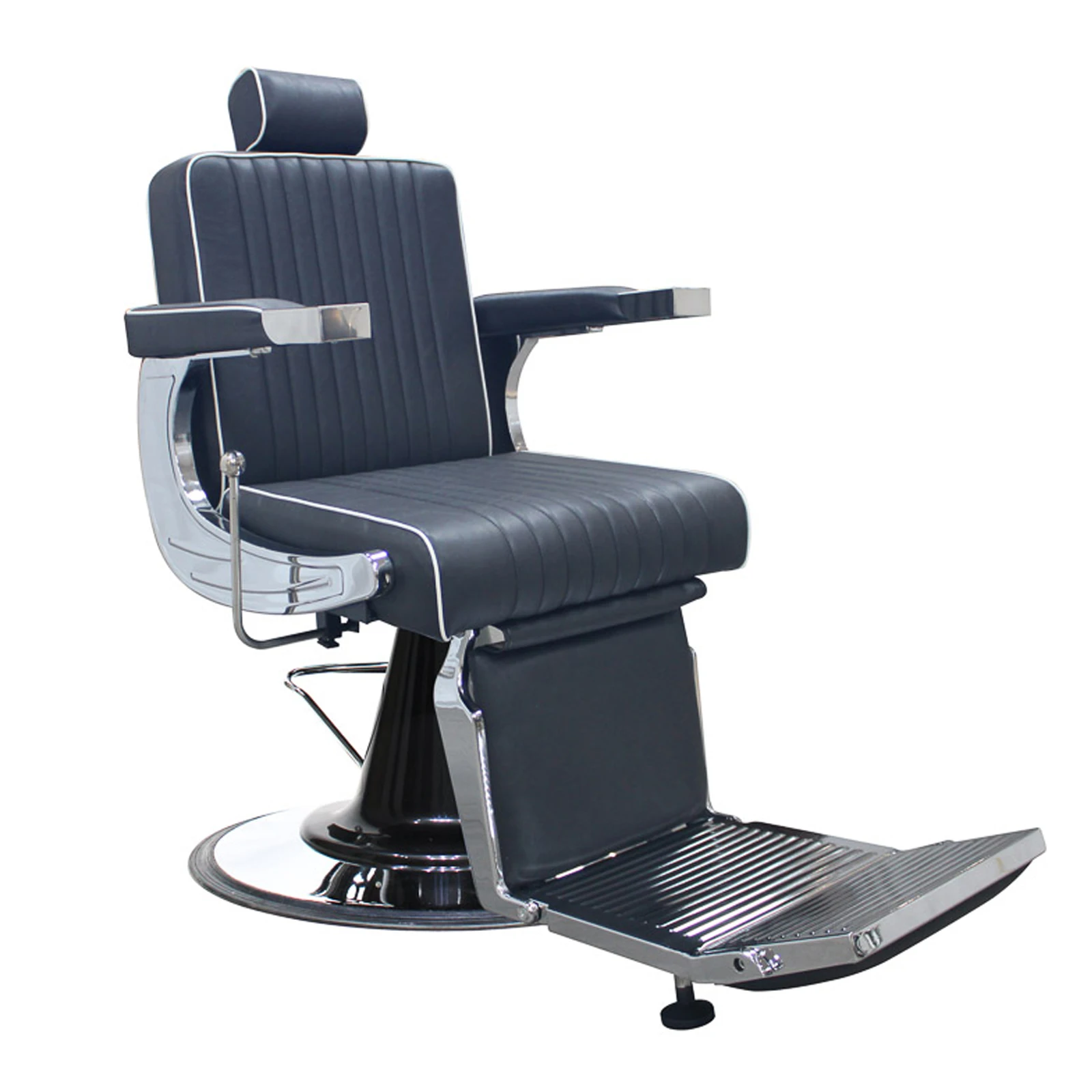 Vintage Hydraulic Barber Chair with Adjustable Headrest - Professional Salon Equipment for Hairdressers and Tattoo Artists