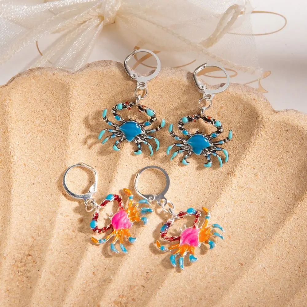 Statement Jewelry Pressed Flower Earrings Clear Fashion Red Dried Flowers Earrings Cute Acrylic Geometric Flower Drop Earrings