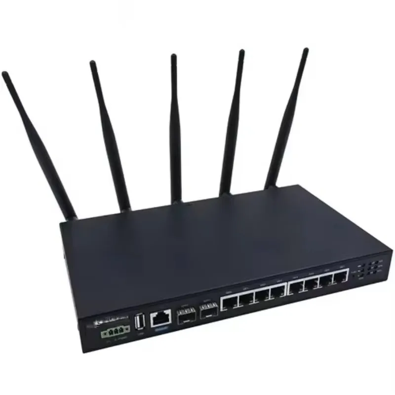 Global Positioning System 4G LTE Industrial Router with 8 Ethernet 2 SFP Fiber Supports GRE, L2TP, IPSEC, VXLAN for Enterprise