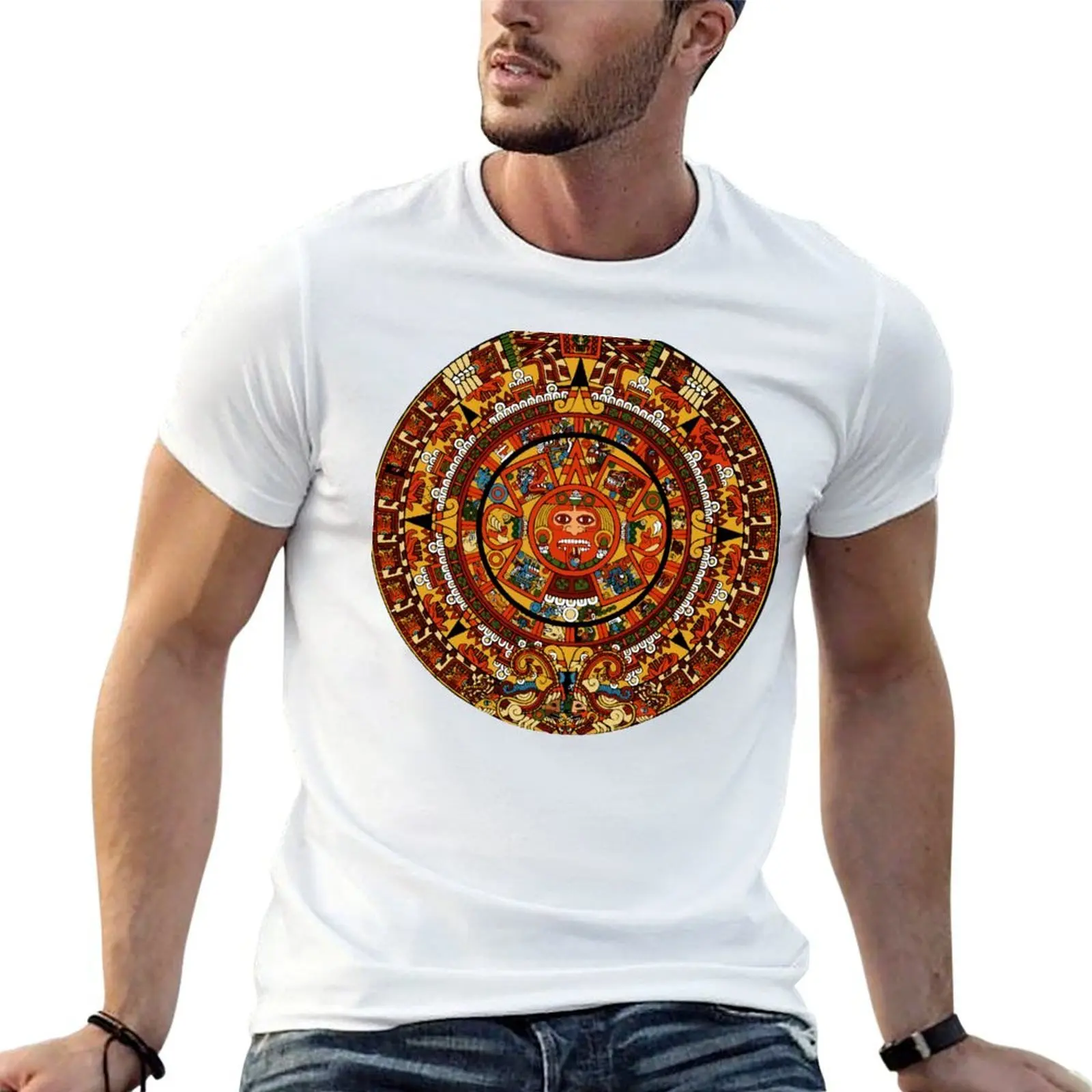 

for man T-Shirt t t cotton Aztec man shirt t shirt Calendar funny designer shirts