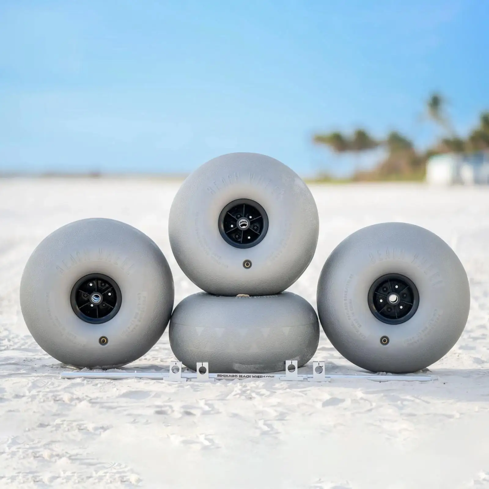 Sand Balloon Wheels Sturdy Folding Wheel High Performance Replacement for Beach Cart and Camping Wagon