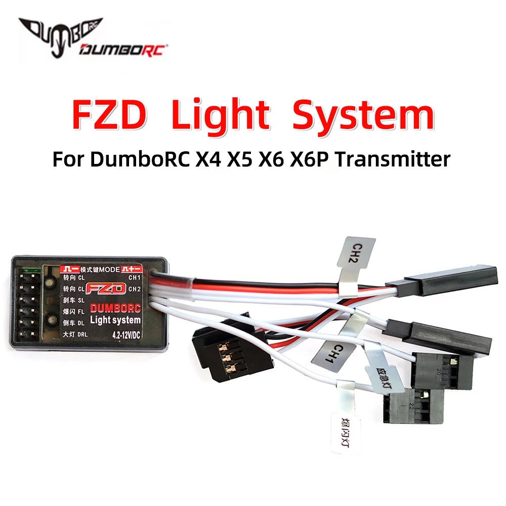 FZD LED Controller Module Light System for DumboRC X4 X5 X6 X6P Transmitter JJRC  1/10 1/8 TRX4 Axial SCX10 D90 RC Car Boat