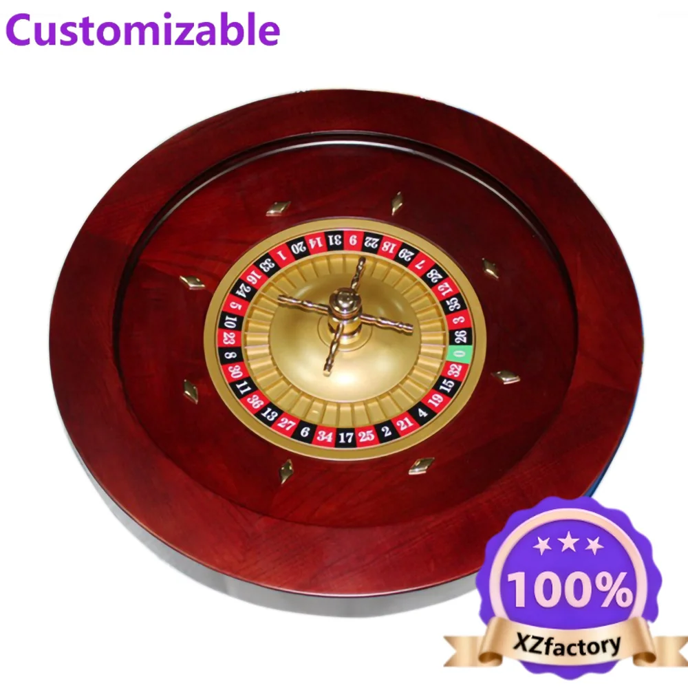 Factory Direct 2026 Luxury Professional 18inch Diameter Wooden Roulette Wheel for Adults Casino Table Game
