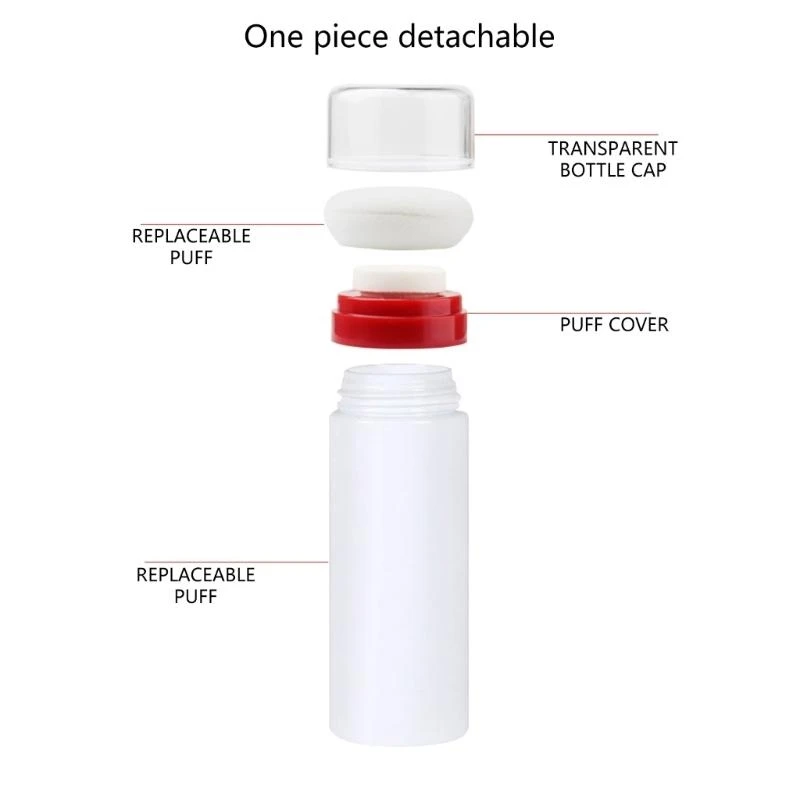 Travel Friendly Baby Powder Holder Case Organiser Box with Soft Puff for Unisex 425F
