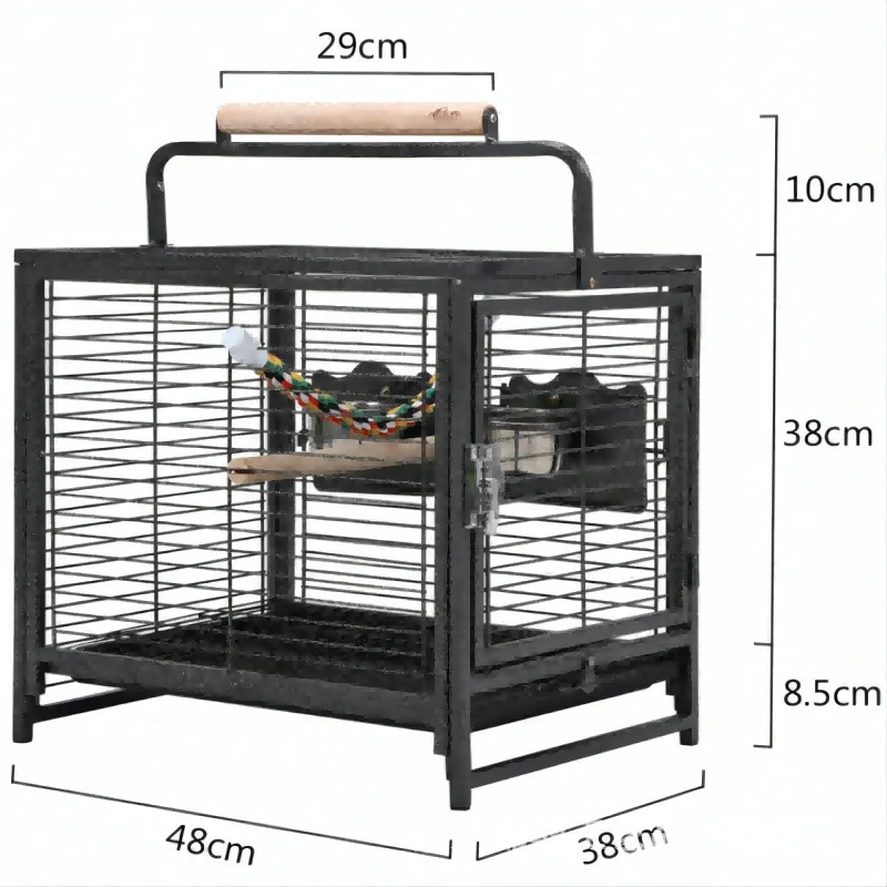 

Parrot Bird Cage Portable Outdoor Convenient Cage Pearl Bird Mystic Phoenix Peony Wren Myna Tiger Skin Bird Cage Metal