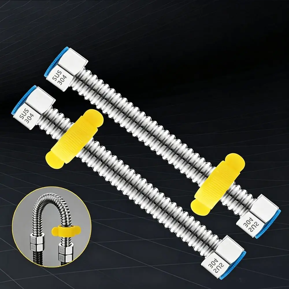 Silicone Gasket Plumbing Hose with Wrench Corrugated Corrugated Water Pipe Pipeline Protection Non-slip Installation