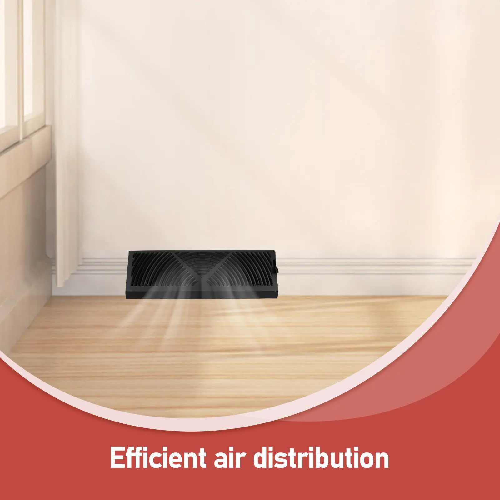 Baseboard Vent Cover Floor Register Screen Net 15x4.6inch Metal Air Diffuser Ventilation Cover Black for Home