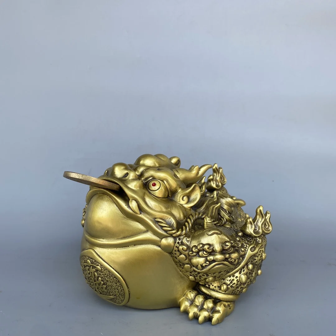 25/20/15CM 3 specifications to choose from Three legged golden toad bronze statue