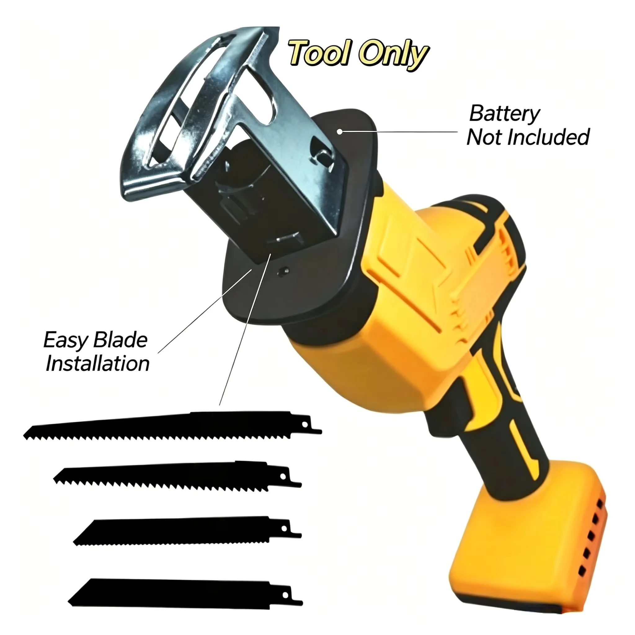Foreign Trade Household Reciprocating Saw, Rechargeable Small Outdoor Electric Saw, Lithium Battery Saber Saw, Handheld Electric Saw（No Battery）