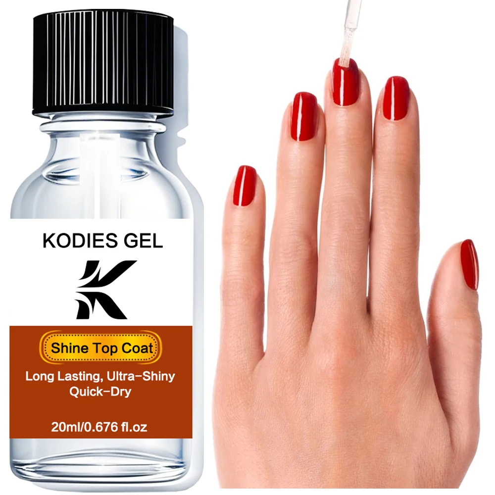 KODIES GEL Super Shine Top Coat Nail Strengthener Natural Dry Nail Growth Products Repair Damaged Thin Nails All for Manicure