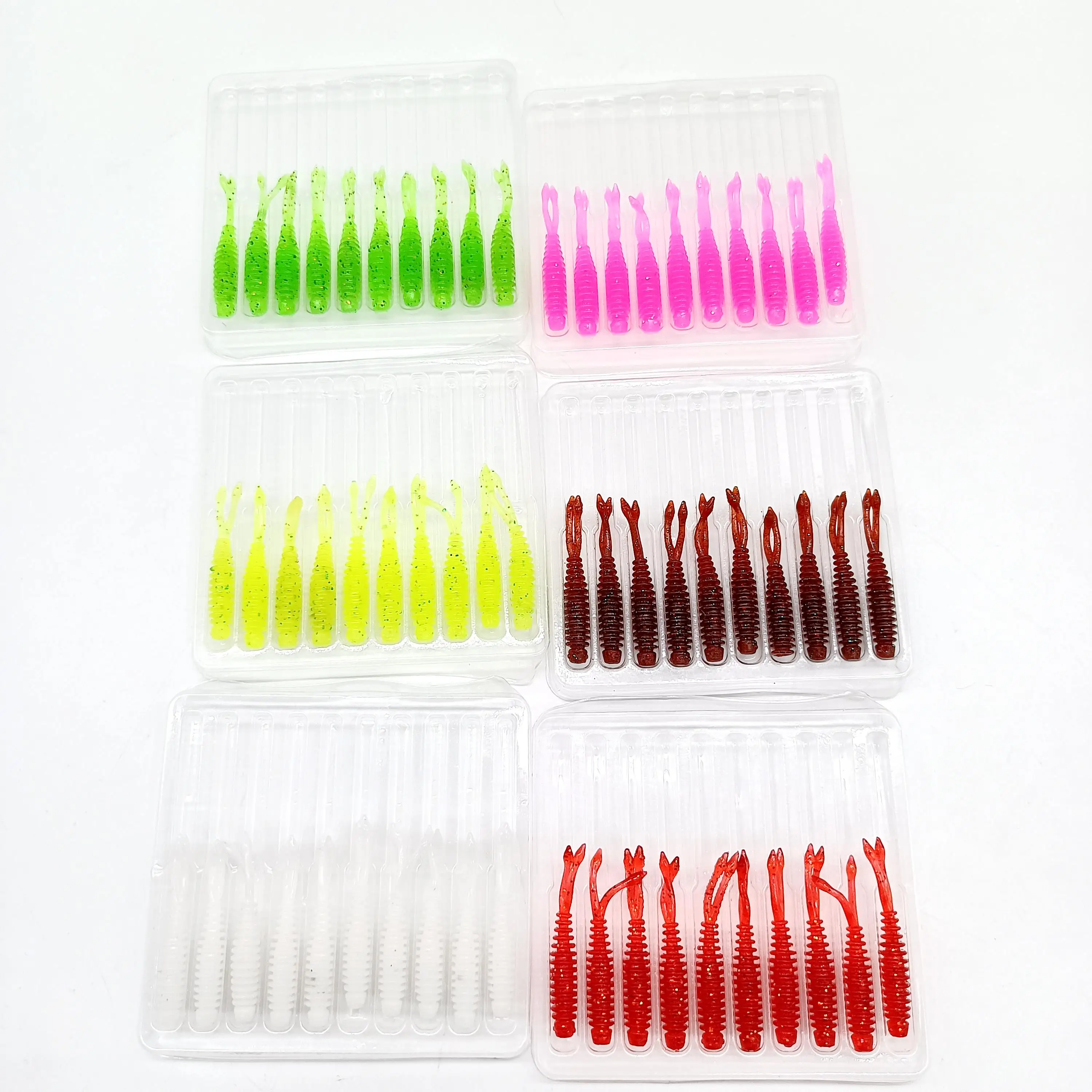 DUODUOYU 60PCS TPE Floating Mini Ajing Soft Fishing Lure 0.27g/35mm  Soft Worm Jigging Wobbler Artificial Fishing Accessories