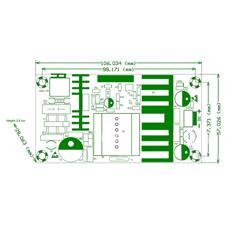 AC 110V 220V ถึง DC 24V 6A AC-DC Switching Power Supply Board โมดูล Buck Converter 100W XK-2412-24 แหล่งจ่ายไฟ DC