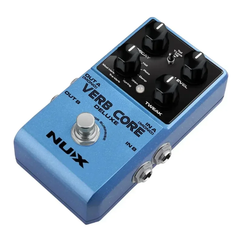 NUX-Verb Core Deluxe Pedal, Electric Guitar Effects, Versatile Reverb Pedal, 8 Types Support, True, Buffer-Bypass