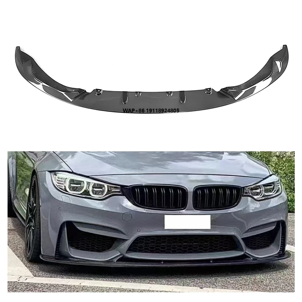 

Fits for B-MW M3/F80 M4/F82 2014-2020 3D Style Car Body Kit Front Bumper Diffuser Lip Spoiler Real Dry Carbon Fiber