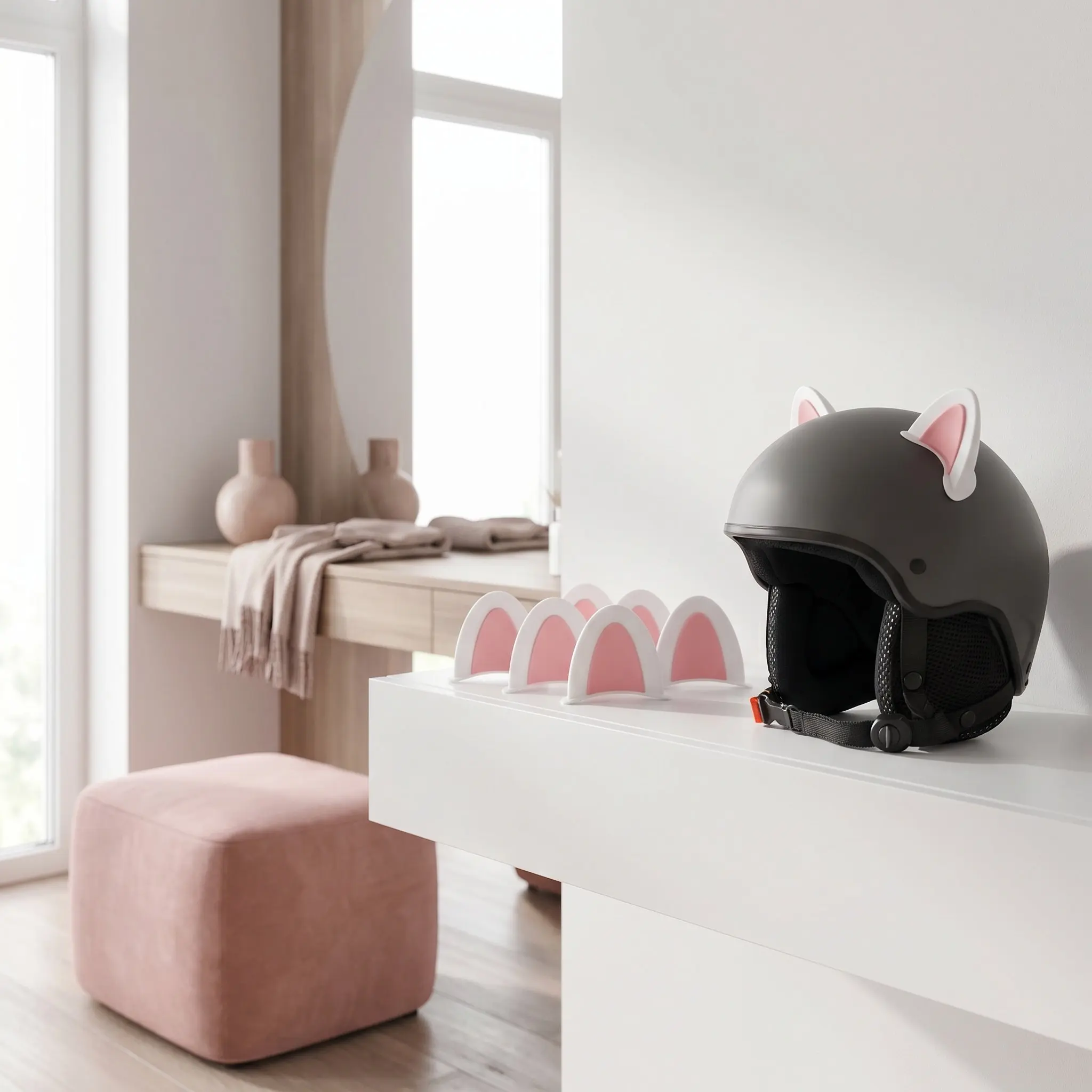 5 Pairs Cat Ears for Motorcyle Female Motorcycle ABS Decoration Women Decorations