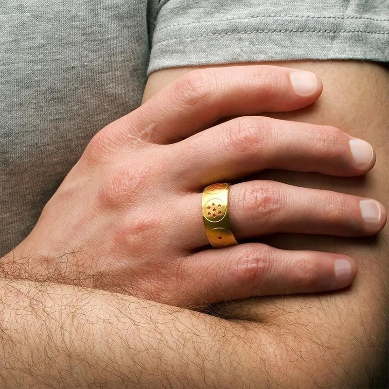 خاتم متمنيات بسبع نجوم للرجال ، مجوهرات أنيمي ، إكسسوارات حفلة تنكرية ، هدايا مروحة