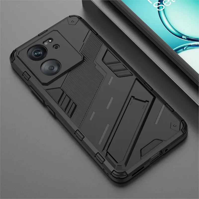 Solid Armor Cyber Shockproof Case For Xiaomi Mi 14 13 13T 12 12T 11 Lite 11T Poco F3 F4 F5 Pro Stand Holder Cover Protect Cases