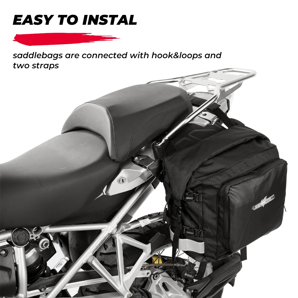 Alforja Universal para motocicleta, Bolsas laterales de 25L para BMW R1200GS con bolsa interior extraíble 100% impermeable, equipaje de moto de viaje