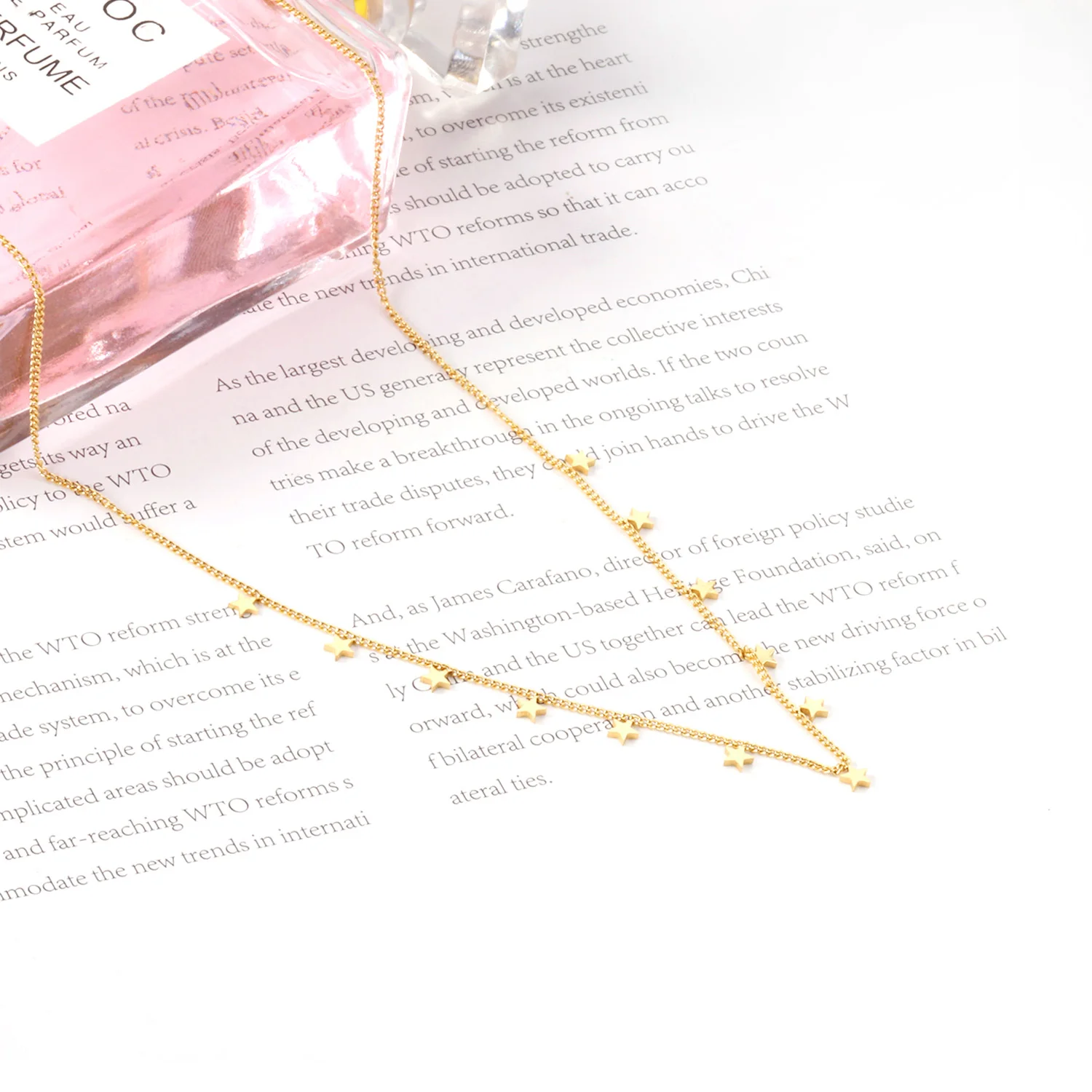 Heißer Verkauf 1 stücke Edelstahl Gold Farbe Pentagramm Halskette männer und frauen Mode Schmuck Großhandelspreis Anti-allergie