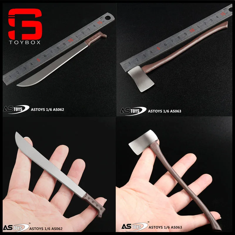 ASTOYS AS062 AS063 1/6 Scale Chopper Knife Axe 14cm Soldier Weapon Scene Props Model fit 12'' Soldier Action Figure Body