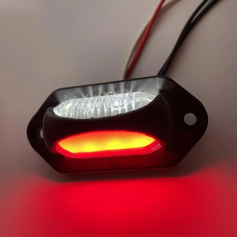 1Pc 12V 24V LED License Plate Light Chrome Number Plate Light Motorcycle RV Caravan Lorry Truck Trailer Plate Lighting 8-LED