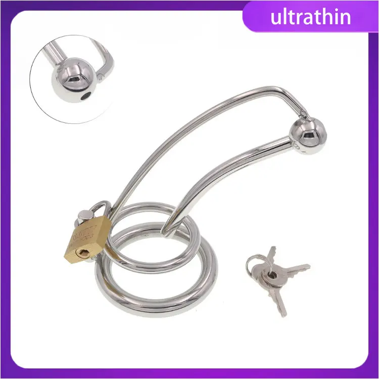 New Stainless Steel Male Chastity Shock Cock Cage With Metal Hollow Chastity Cage Catheter BD Slave Couple Sex Toys For Men