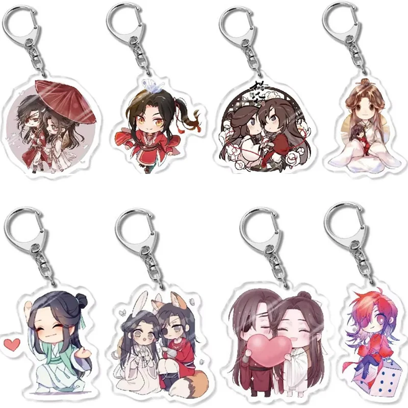 Cute Gag Combi Tian Guan Ci Fu Hua Cheng Xie Lian Blessing Keychain Anime Backpack Pendant Acrylic Prop Badg Accessories