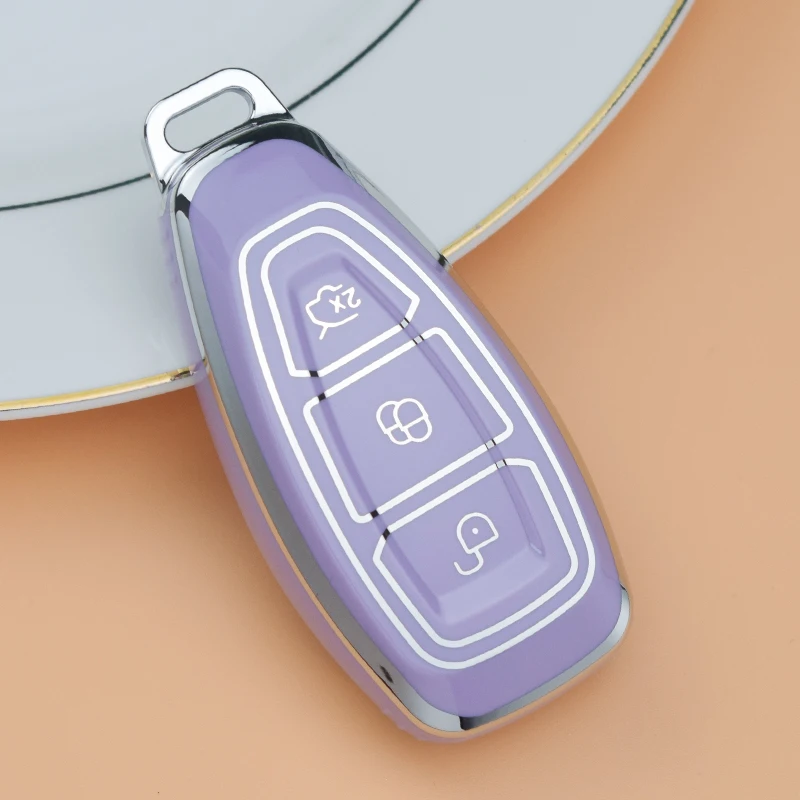 For Ford Focus 3 4 ST Mondeo MK3 MK4 Fiesta Fusion Kuga 2013 2014 2015 2017 TPU Car Remote Smart Key Case Cover Shell Fob