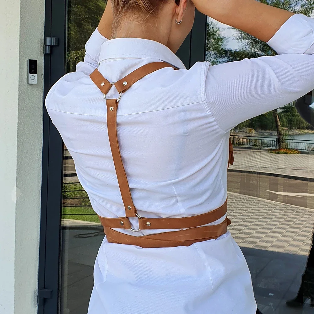 نساء موضة تسخير حزام ملابس داخلية نسائية من الجلد تسخير مشد الحمالات للنساء القوطية الوثن الملابس تسخير النساء الملحقات #6