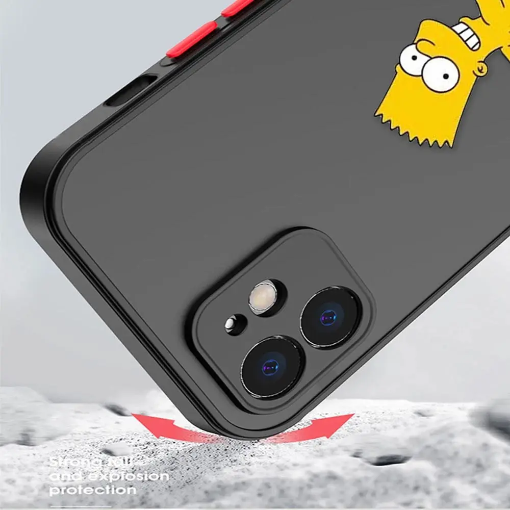 Funny Cute The S-Simpsons Anime Cqoue For iPhone 15 Pro Max Case For iPhone 11 12 13 14 15 Pro Max Mini SE 8 7 Plus Matte Cover image 3
