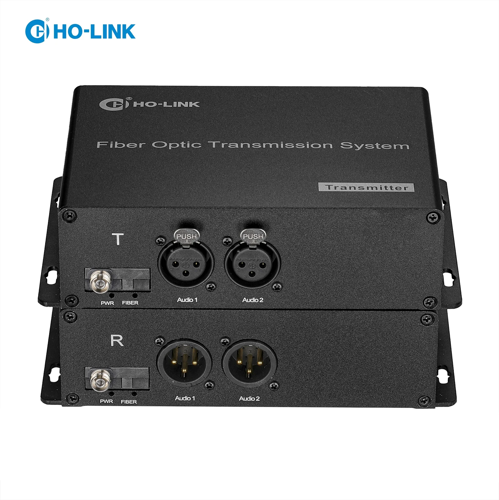 

2 channels 3-pin XLR banlanced audio to fiber converter