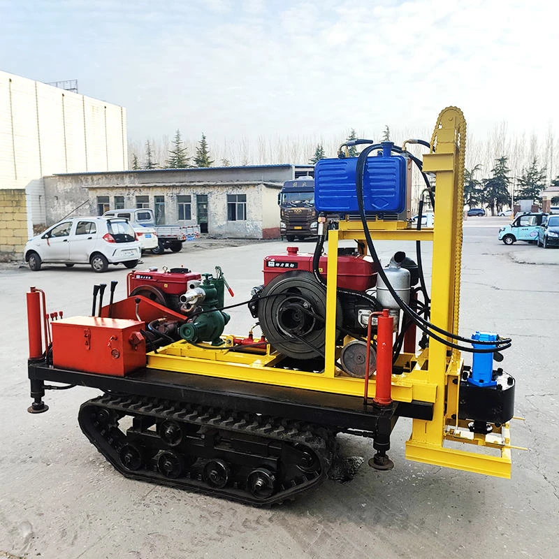Portable Diesel Hydraulic Drilling Rig 22HP 150M Wheeled Crawler Mini Agricultural Water Well Drilling Rig
