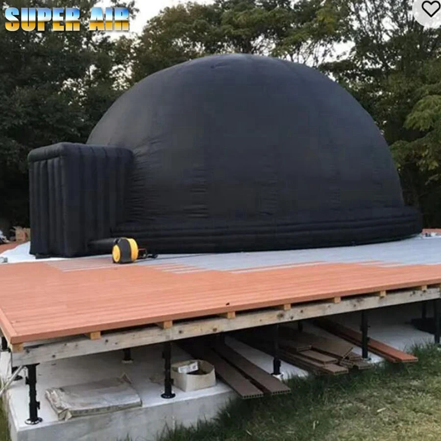 6 meter diameter portable custom black dome planetarium inflatable projection tent for schools and science fairs, etc