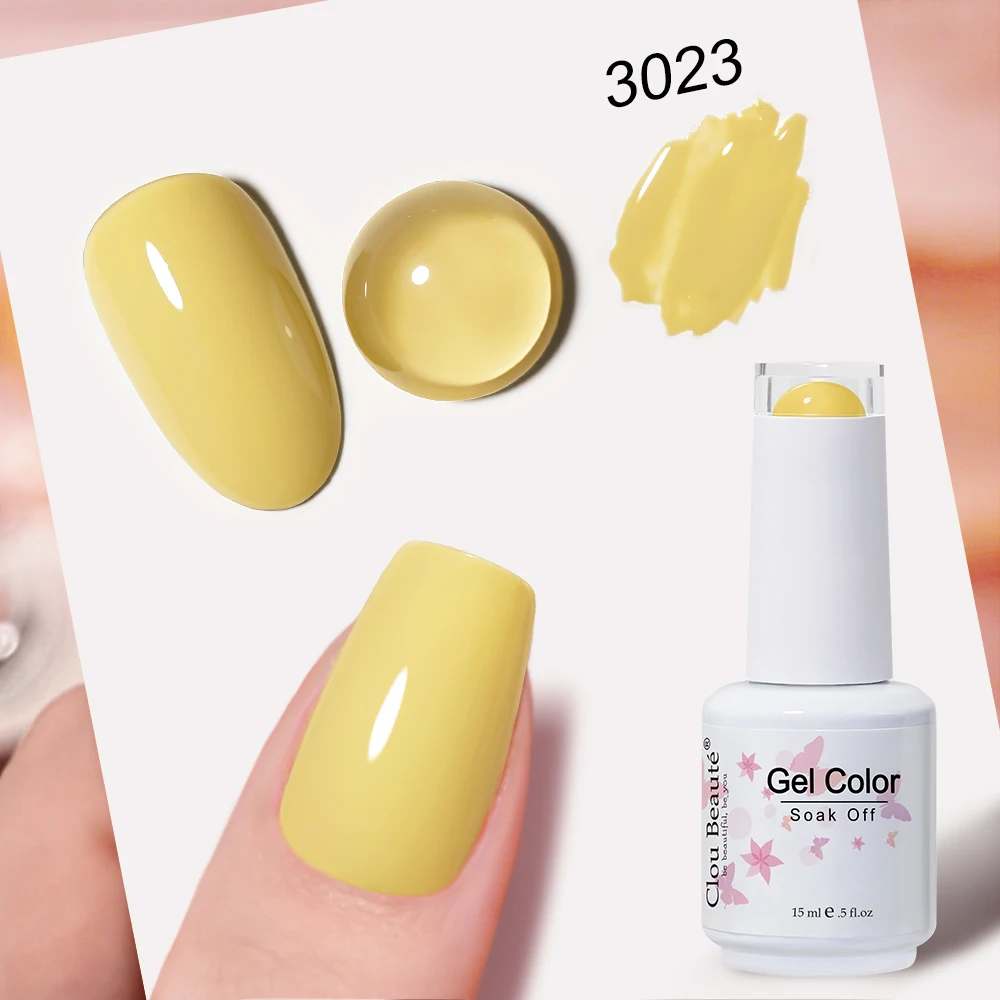 Clou Beaute 15 ml roter Nagelgellack Vernis Semi Permanent UV-härtender Nagelglitzerlack Base Top Coat Nails Gel Ongle