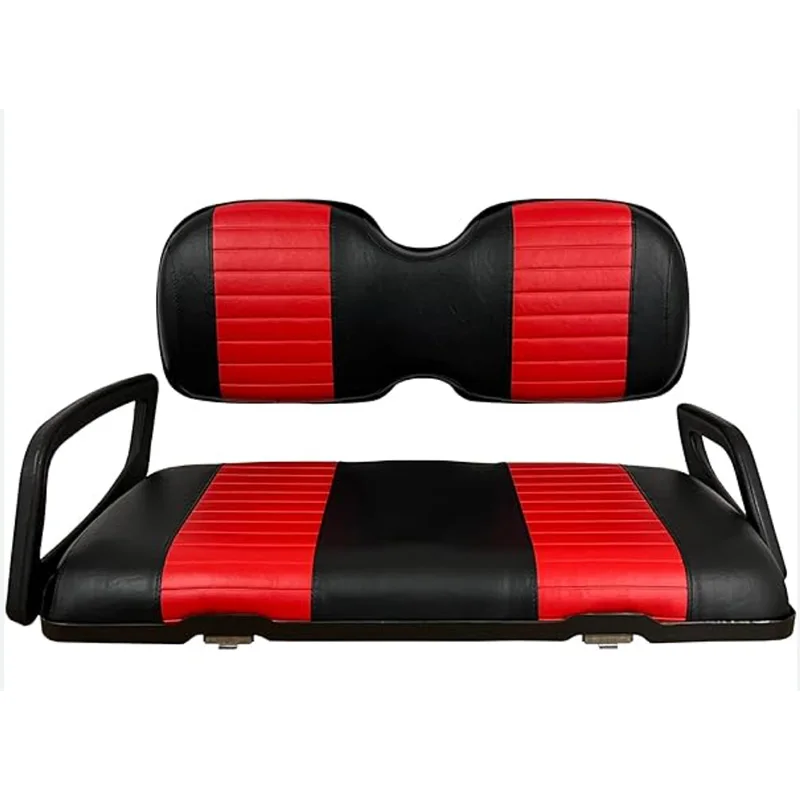 

Black and Red Diamond Stitching Golf Cart Seat Cover For Club Car