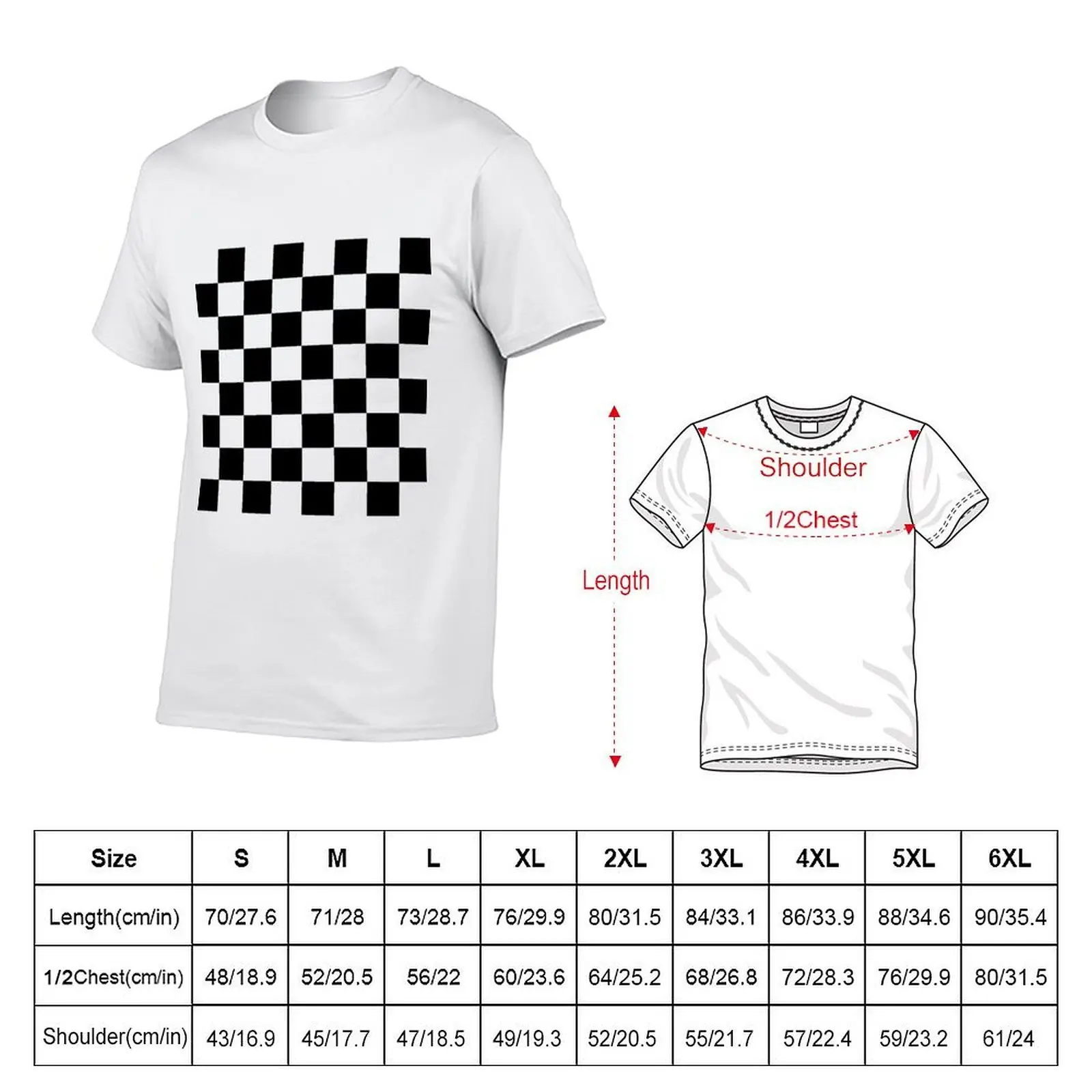 Chess board T-Shirt man t shirt heavy cotton t shirts for man cotton soft T-Shirt