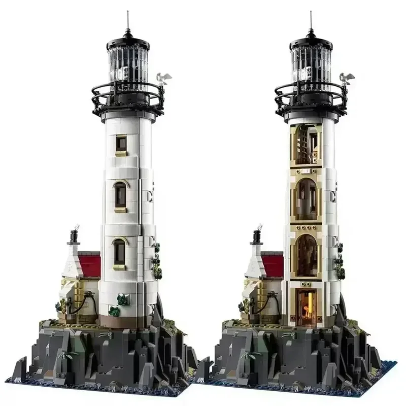 

Electric Lighthouse Model Building Block Motorized Bricks Assembly Kids Toys For Children Birthday Christmas Gifts