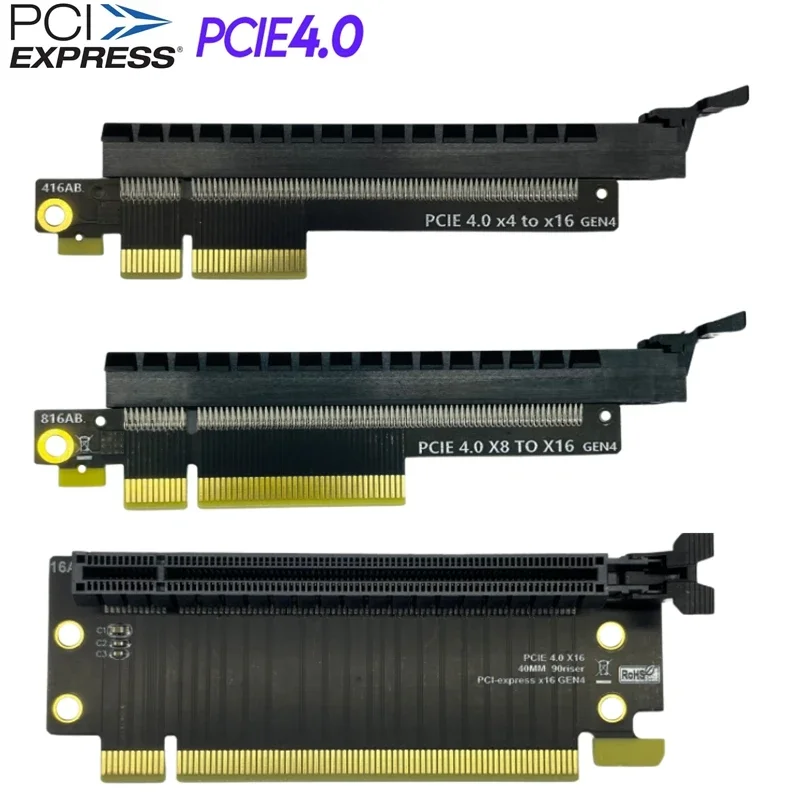 PCIe 4.0 X4 X8 to X16 Slot Connector Graphics Card Test Protection Adapter PCB PCI Express 16X Gen4 Converter Adapter Board 40mm