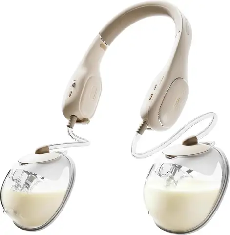 Hands-Free Wearable Breast Pump, Portable Electric Milk Pump for Office Travel Home, Slim Cups with Silicone Flange Inserts