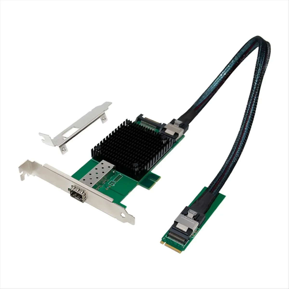 A14M M.2 10G + Server Network Card Fiber Optic JL82599EN Data Transmission Compatible with Industrial Computers